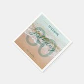 30th Birthday Beach Party スタンダードカクテルナプキン (角)