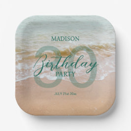 30th Birthday Beach Party ペーパープレート