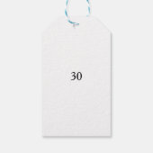 30th birthday bold letter name date simple minimal ギフトタグ (裏面)