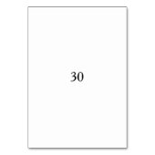 30th birthday bold letter name date simple minimal テーブルナンバー (裏面)