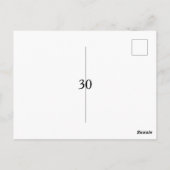 30th birthday bold letter name date simple minimal ポストカード (裏面)