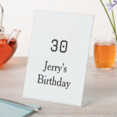 30th birthday bold letter name date simple minimal 台座サイン (インサイチュ)