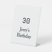 30th birthday bold letter name date simple minimal 台座サイン (正面)