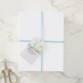 30th birthday bold letter pastel yellow black retr ギフトタグ (より糸付き)