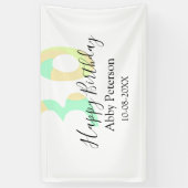 30th birthday bold letter pastel yellow black retr 横断幕 (縦)