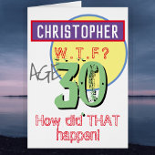 30th Birthday Card - WTFデザイン