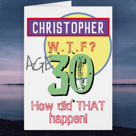 30th Birthday Card - WTFデザイン