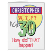 30th Birthday Card - WTFデザイン (正面)