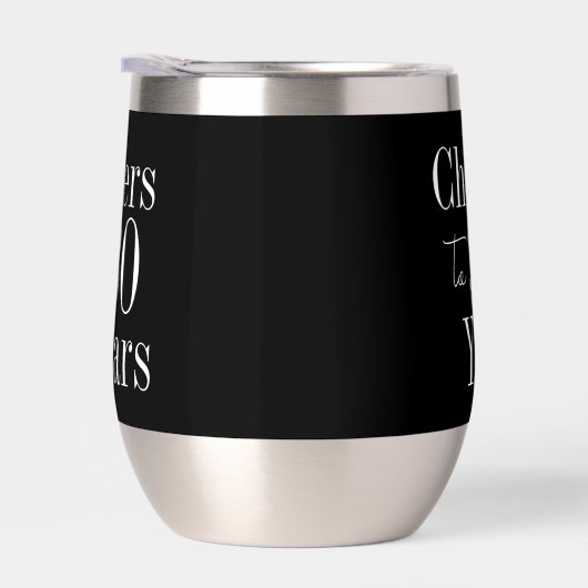 30th Birthday Cheers to 30 Years Black White (右面)