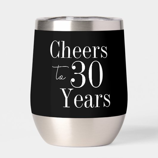 30th Birthday Cheers to 30 Years Black White (背面)