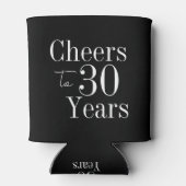 30th Birthday Cheers to 30 Years Black White 缶クーラー (裏面)