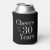 30th Birthday Cheers to 30 Years Black White 缶クーラー (缶裏面)