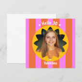 30th birthday colorful photo pink yellow trendy (正面/裏面)