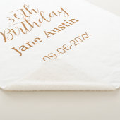 30th birthday copper brown simple stylish name dat シェルパブランケット (3/4)