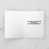 30th Birthday Cute and Funny Surprised Husky Card カード (内部)