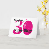30th Birthday daughter, black & pink text, white. カード (黄色い花)