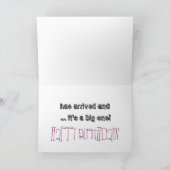 30th Birthday daughter, burgundy, pink text white カード (内部)