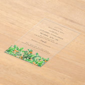 30th Birthday December Birth Month Flower Holly アクリル招待状 (レイダウン)