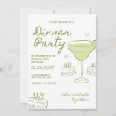 30th Birthday Dinner Party Custom Invitation 招待状 (正面)