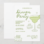 30th Birthday Dinner Party Custom Invitation 招待状 (正面/裏面)