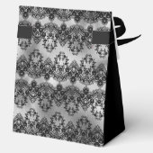 30th Birthday Elegant Silver Lace Thank You フェイバーボックス (裏面)