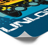 30th Birthday Gamer Party Level 30 Unlocked Funny ポスター (角)