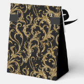 30th Birthday Gold Swirls Thank You フェイバーボックス (裏面)