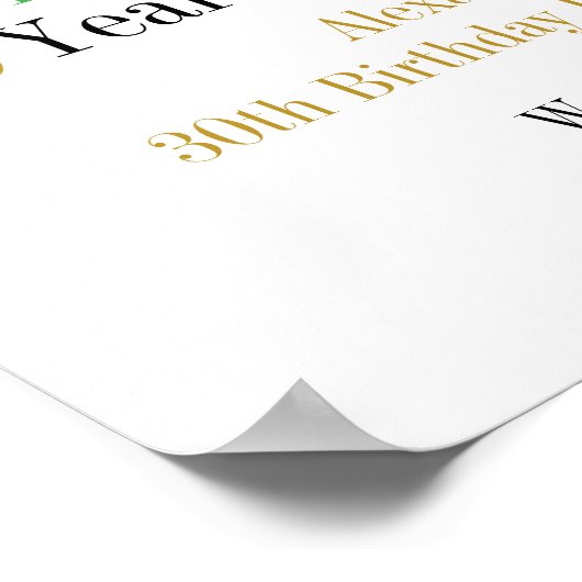 30th Birthday Golf応援ビアーズパーティーへようこそ ポスター (角)