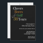 30th Birthday Golf応援ビアーズパーティー 招待状<br><div class="desc">ゴルフクール応援とビールテーマと30歳の誕生日デザイン。それは、オレンジモダンと緑のポップとクラシックブラックと金ゴールドタイポグラフィでミニマル、デザイン。30歳クールの誕生日パーティーとおもしろい、ゴルフとビールをテーマにした完璧。それは"応援、ビールとゴルフ30年"というメッセージを持っており、あなたの名前、年齢、パーティー情報とrsvp詳細を追加する宇宙を持っている。このデザインは完全にカスタマイズ可能で、単にパーソナライズこのボタンを使用してお祝い詳細を追加する。色またはフォントを変更するには、デザイン編集ツールをチェックアウトする。あなたもしは救済、パーソナライゼーションと一致する製品、またはカスタム設計のため連絡に、zazzleチャットで私が必要である。</div>