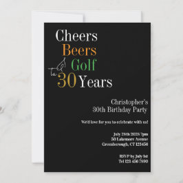 30th Birthday Golf応援ビアーズパーティー 招待状
