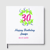 30th birthday green blueリース名date rustic b ゲストブック (正面)