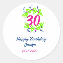 30th birthday green blueリース名date rustic b