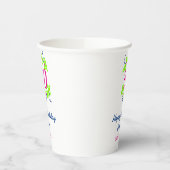 30th birthday green blueリース名date rustic b 紙コップ (左)