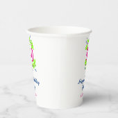 30th birthday green blueリース名date rustic b 紙コップ (右)