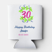 30th birthday green blueリース名date rustic b 缶クーラー (裏面)