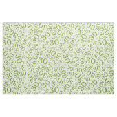 30th Birthday Green/White Random Number Pattern ファブリック (ファットクウォーター)