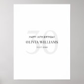 30th Birthday Guest Signature ポスター (正面)