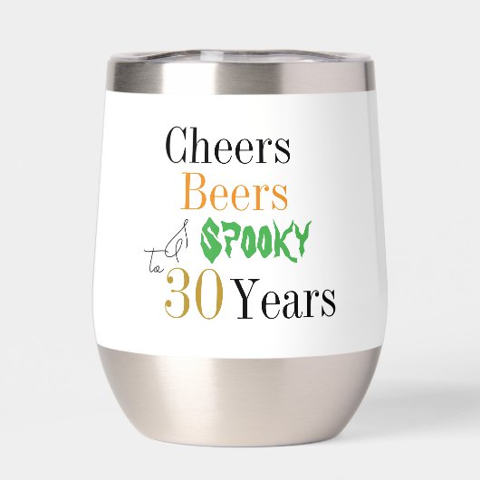30th Birthday Halloween Spooky Cheers Party Favor (背面)