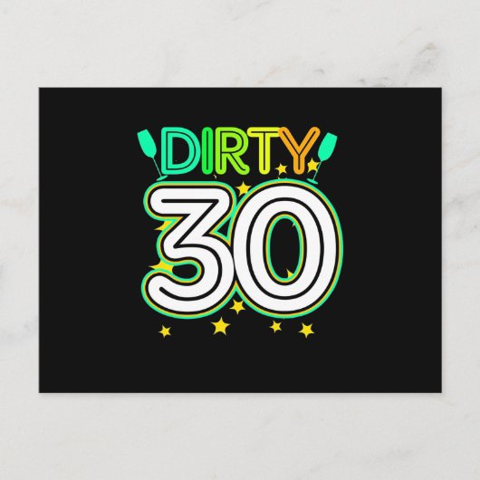 30th Birthday | Happy 30th Birthday ポストカード (正面)