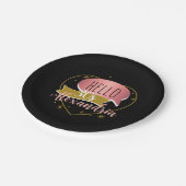 30th birthday hello 30 Personalized heart ペーパープレート (アングル)