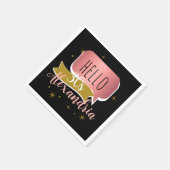 30th birthday hello 30 Stylish Personalized スタンダードカクテルナプキン (角)