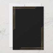 30th Birthday Invitation – Black & Gold | Elegant 招待状 (裏面)