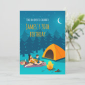 30th Birthday Invitation with Tourist Camp 招待状 (スタンド正面)