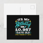 30th Birthday | It Is My 30th Birthday ポストカード (正面/裏面)
