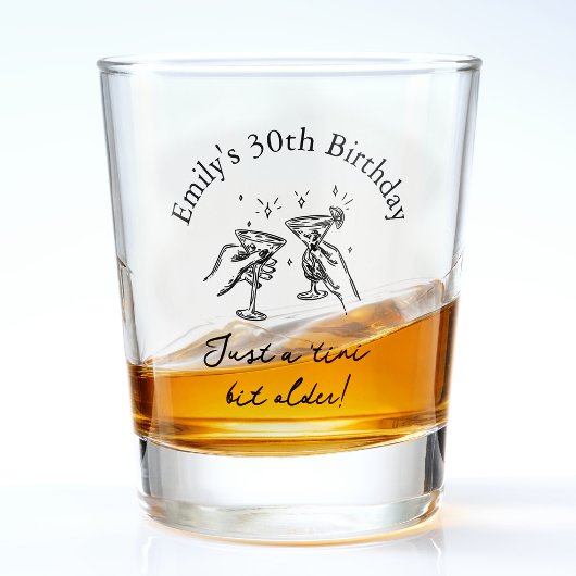 30th Birthday “Just a Tini Bit Older” Martini ショットグラス