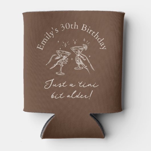 30th Birthday “Just a Tini Bit Older” Martini 缶クーラー (正面)