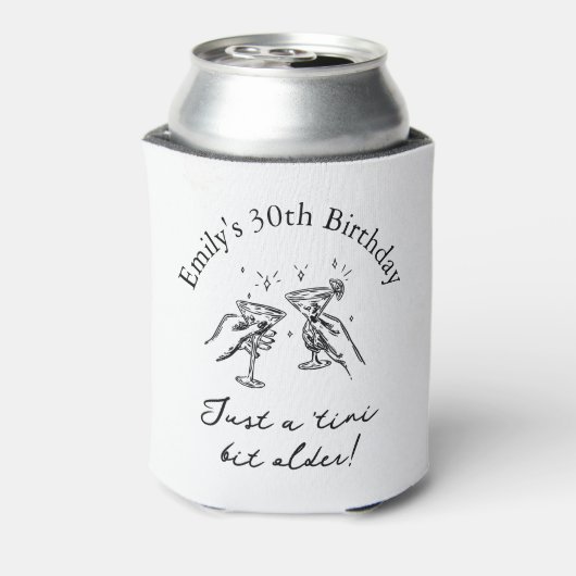 30th Birthday “Just a Tini Bit Older” Martini 缶クーラー (缶裏面)