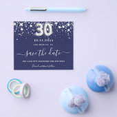 30th birthday navy blue silverバジェット救日 チラシ (シングル)