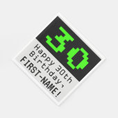 30th Birthday - Nerdy /スタイル「30」 & Name スタンダードランチョンナプキン (角)