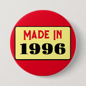 30th Birthday party born 1996 30 pin 缶バッジ (正面)